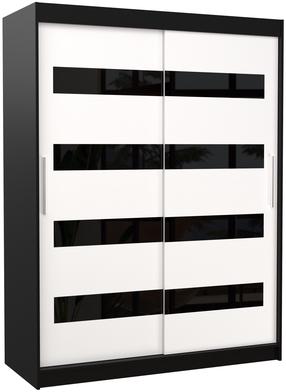 Spinta ADRK Karen, balta sp./juoda sp., 150 cm x 58 cm x 200 cm
