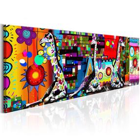Reprodukcija Artgeist Colourful Savannah KR33, 150 cm x 50 cm