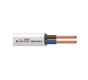 Kabelis Lietkabelis H03VVH2-F, Eca, 2 x 0.5 mm², 25 m