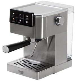 Pusautomātiskais kafijas automāts Adler 4390, sudraba krās.