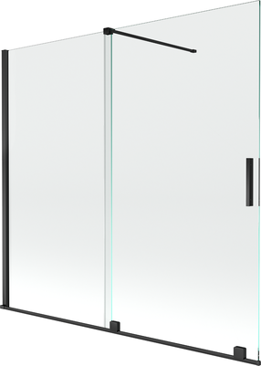 Vonios sienelė Mexen Velar II, 170 cm x 150 cm, juoda sp./grūdintas