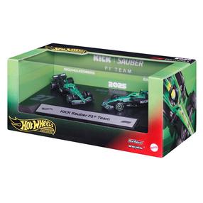 Mänguautode komplekt Mattel Hot Wheels Premium Kick Sauber F1 JMM92, 1:64, roheline v.