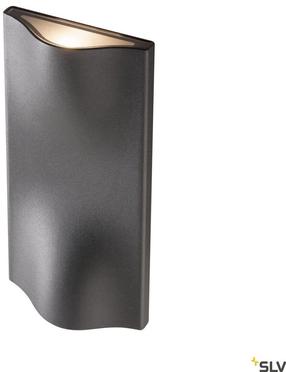 Sieninis lauko šviestuvas SLV Vilua, 16W, LED, IP54, antracito sp., 12 cm x 24 cm