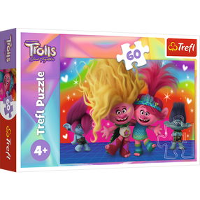 Dėlionė Trefl Trolls 17386T, 22 cm x 33 cm, 60 vnt., įvairių spalvų