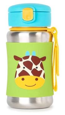 Vaikiška gertuvė Skip Hop Zoo Giraffe, 350 ml, 3 m., 8.8 cm, nerūdijantysis plienas, mėlyna sp./geltona sp.