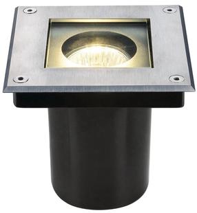 Įleidžiamas lauko šviestuvas SLV Dasar 70, 35W, GU10, IP67, nerūdijančiojo plieno sp., 13 cm x 12 cm