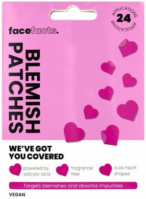 Sejas kopšanas līdzeklis Face Facts Blemish Patches - Hearts, 24 gab.