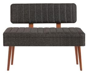 Prieškambario suoliukas Kalune Design Vina 1053-1, antracito sp./riešuto sp., 36 cm x 110 cm x 85 cm