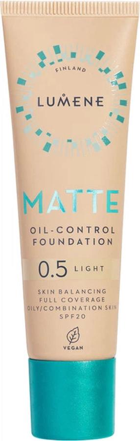 Жидкая основа для макияжа Lumene Matte Oil-Control, SPF 20, 0.5 light, 30 мл