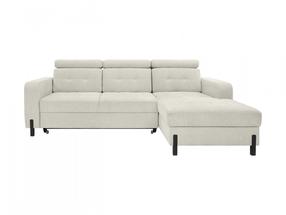 Kampinė sofa - lova Maxim M, smėlio sp., dešininė, 253 x 198 cm x 107 cm