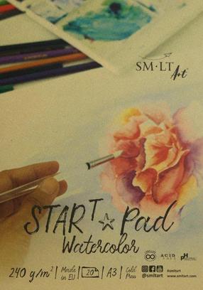 Бумага для рисования Smiltainis Start Pad, A3, 240 g/m², белый цв., 42 см x 29.7 см, 20 стр. шт.