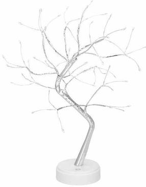 Dekorācija "Koks" Springos CL0861 ar LED apgaismojumu, 45 cm, balta krās.