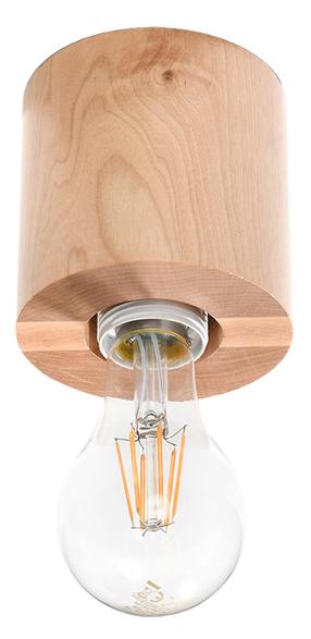 Šviestuvas lubų Sollux Salgado Wood 20755-02, E27, 1 x 60 W, nėra gaubto / ruda sp.
