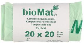 Bio kompostuojami šiukšlių maišai BioMat, 20 l, 20 vnt.
