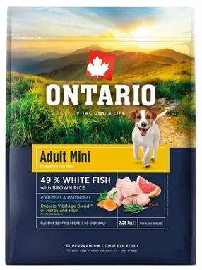 Sausas šunų maistas Ontario Fish and Brown Rice, žuvis/ryžiai, 2.25 kg
