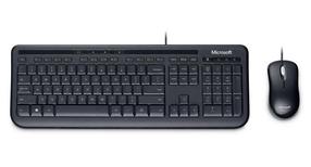 Prekė su pažeista pakuote. Laidinis klaviatūros ir pelės komplektas Microsoft 600, DE, juoda sp.