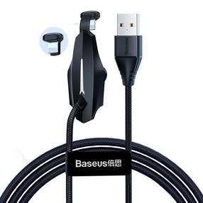 Kabelis Baseus USB - Lightning with Suction Cup CALXA-A01 USB, Lightning, 1.2 m, juoda sp.