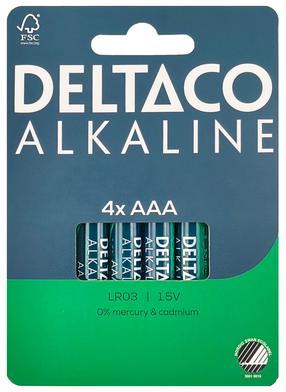 Батареи Deltaco LR03-4B, AAA, 1.5 В
