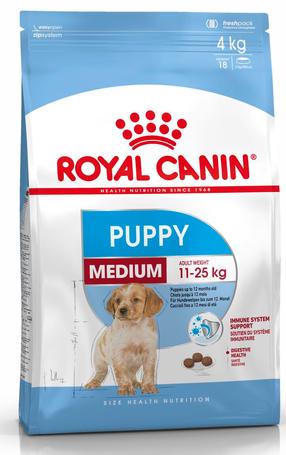 Сухой корм для собак Royal Canin Puppy Medium Puppy, курица/свинина, 4 кг