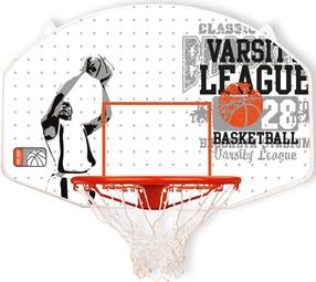 Pakabinama krepšinio lenta su lanku VLX New Port Basketball Backboard with Ring, 48 cm