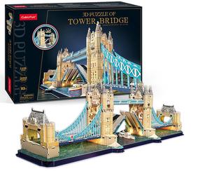 3D пазл Cubicfun Tower Bridge 306-20531, 89.3 см x 20.3 см, 222 шт.