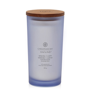 Svece, aromātiskā Chesapeake Bay Mind & Body Serenity + Calm, 28 h, 0.355 g, violeta krās.