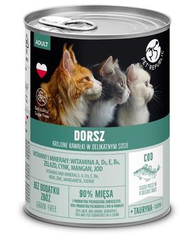 Šlapias kačių maistas Pet Republic Chunks in Sauce, menkė, 0.4 kg