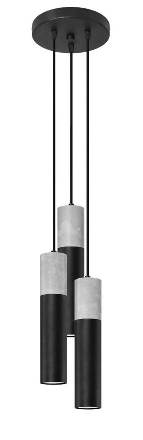 Valgusti rippuv Sollux Borgio 3P SL.1081, GU10, 3 x 40 W, must v./hall v. / must v.