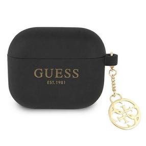 Austiņu futlārs Guess GUA3LSC4EK Apple AirPods 3, melna krās.