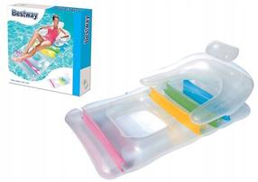 Piepūšams peldēšanas matracis Bestway, 147 cm x 84 cm, caurspīdīga krās.