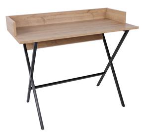 Rašomasis stalas Kalune Design Monaco 811MDD3817, 100 cm x 89 cm, 50 cm, ąžuolo sp./juoda sp.