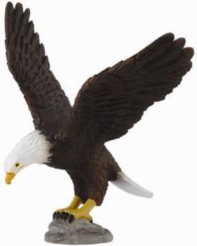 Žaislinė figūrėlė, erelis Collecta Wild Life American Bald 88383, 10.5 cm, ruda sp.