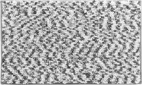Vonios grindų kilimėlis Douceur Friza, balta sp./pilka sp., 75 cm x 45 cm