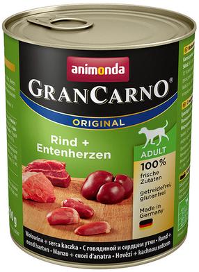 Влажный корм для собак Animonda GranCarno, говядина/мясо утки, 0.8 кг
