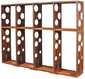Küttepuude alus GrillSymbol WoodStock Wall L, 37 cm x 237 cm x 170 cm