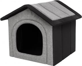 Šuns būdelė Hobbydog Inari R3 BUIJSC1, juoda sp./šviesiai pilka sp., R3