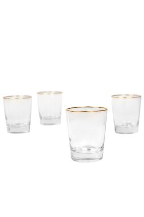 Набор стаканов Hermia Pure, стекло, 0.275 л, 4 шт., золотой цв.