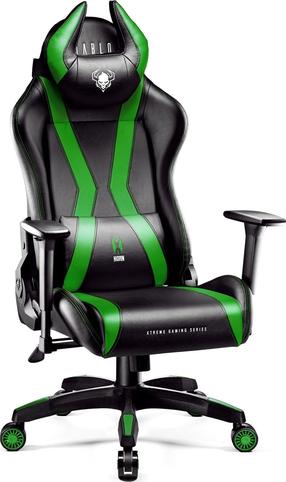 Žaidimų kėdė Diablo X-Horn 2.0, 70.5 x 70.5 x 125 - 134 cm, juoda sp./žalia sp.