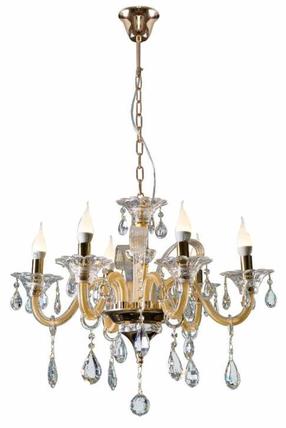 Krištolinis sietynas lubų Glitter 2, E14, 6 x 40 W