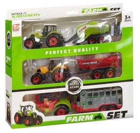 Rotaļu traktors Kruzzel 23436, melna krās./sarkana krās./zaļa krās.