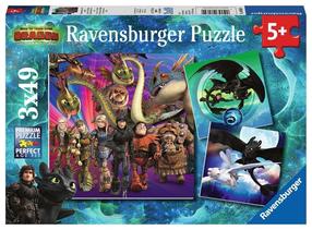 Пазл 3in1 Ravensburger Dragons, 147 шт.