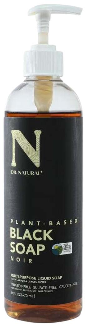 Skystas muilas Dr. Natural Multi-Purpose Black, 473 ml