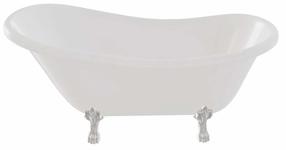Vonia, laisvai pastatoma Besco Otylia, 170 cm x 77 cm x 69.5 cm, ovalas, balta sp./chromo sp.