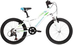 Детский велосипед, горный Kross KRLEM220X11W003966, синий цв./белый цв./зеленый цв., 11", 20″