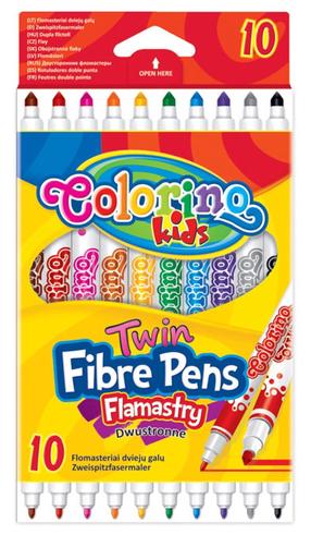 Фломастер Colorino 13451PTR, сдвоенные пусеты, 10 шт.