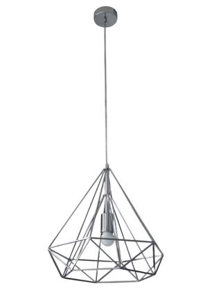 Šviestuvas kabinamas Wire 03, E27, 1 x 40 W, sidabro sp. / sidabro sp., 36 x 62 cm