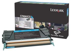Тонер Lexmark C746A1CG, синий цв.
