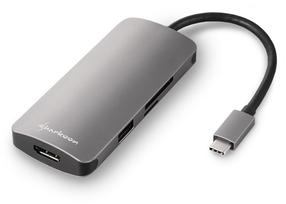 Adapteris Sharkoon SB 3.0 Type-C USB, 0.13 m, pelēka krās.