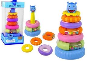 Arendav mäng Lean Toys Educational Pyramid Coloured Rims, 30 cm, mitmevärviline
