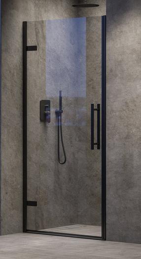 Dušo durys Ravak Cool! COSD1, 80 cm x 195 cm, juoda sp./skaidrus